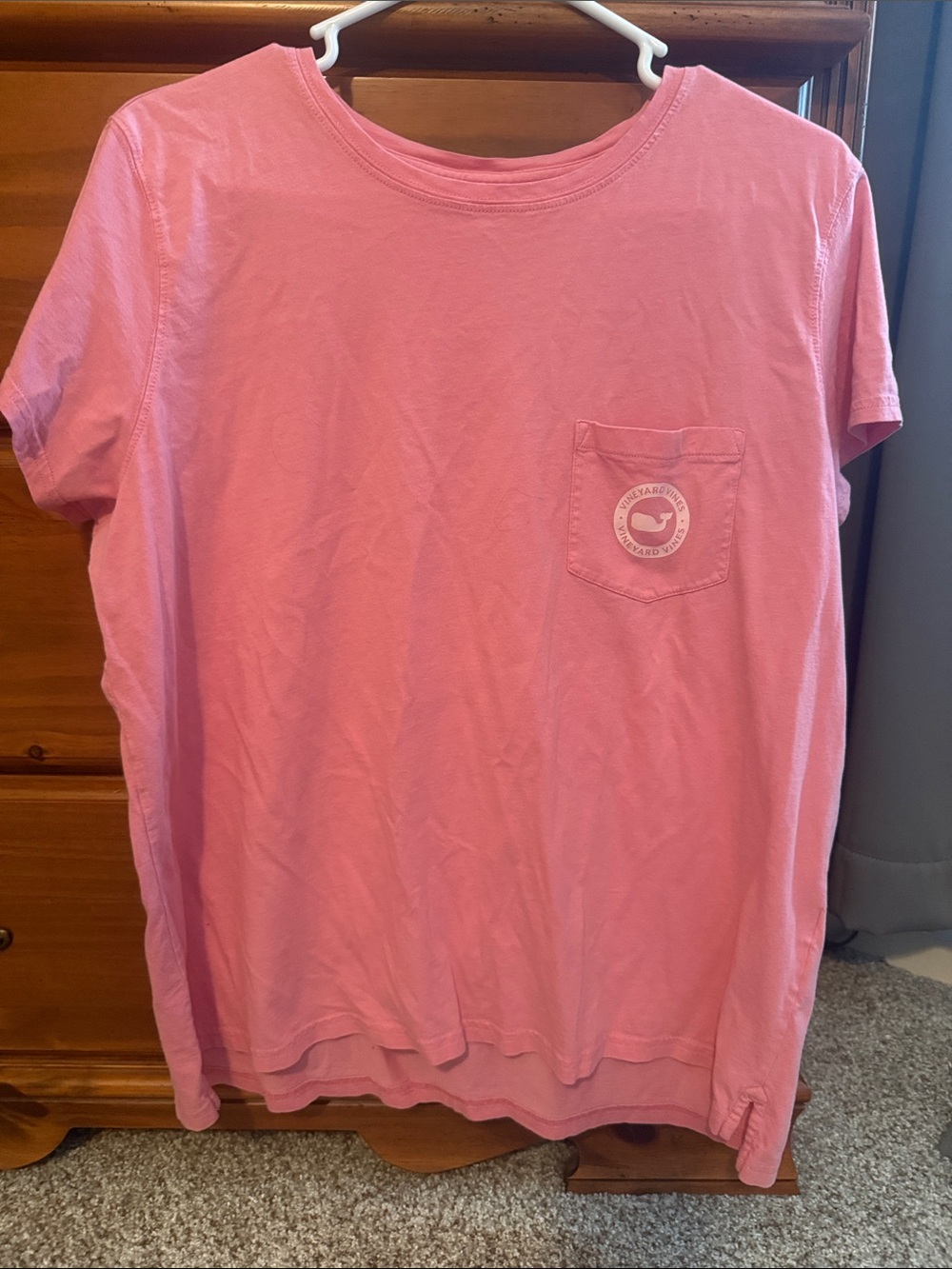 Vineyard Vines Coral Pink Short-Sleeve Pocket Tee